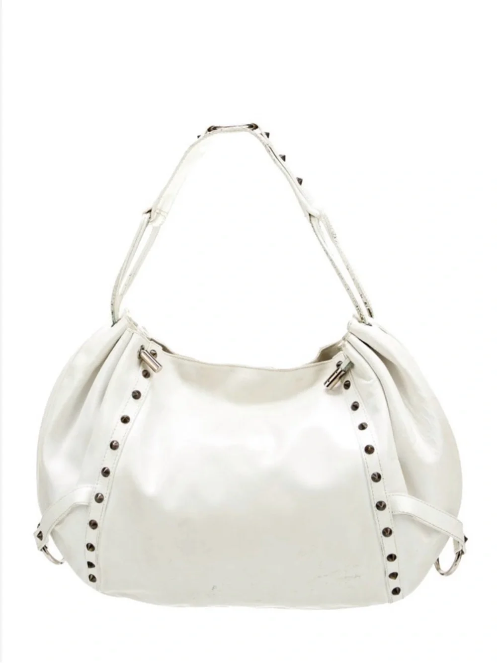 DOLCE & GABBANA Vintage Handbag Love Large Leather Iconic Hobo AUTHENTIC white - Picture 6 of 14